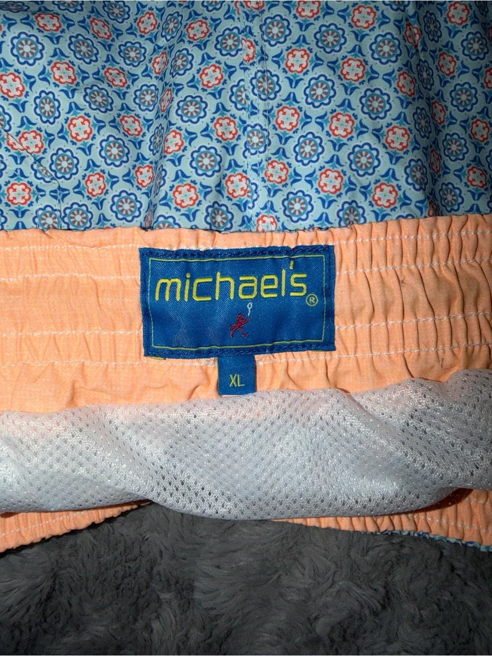 Michael’s Men's Light Blue Patterned Swim Trunks